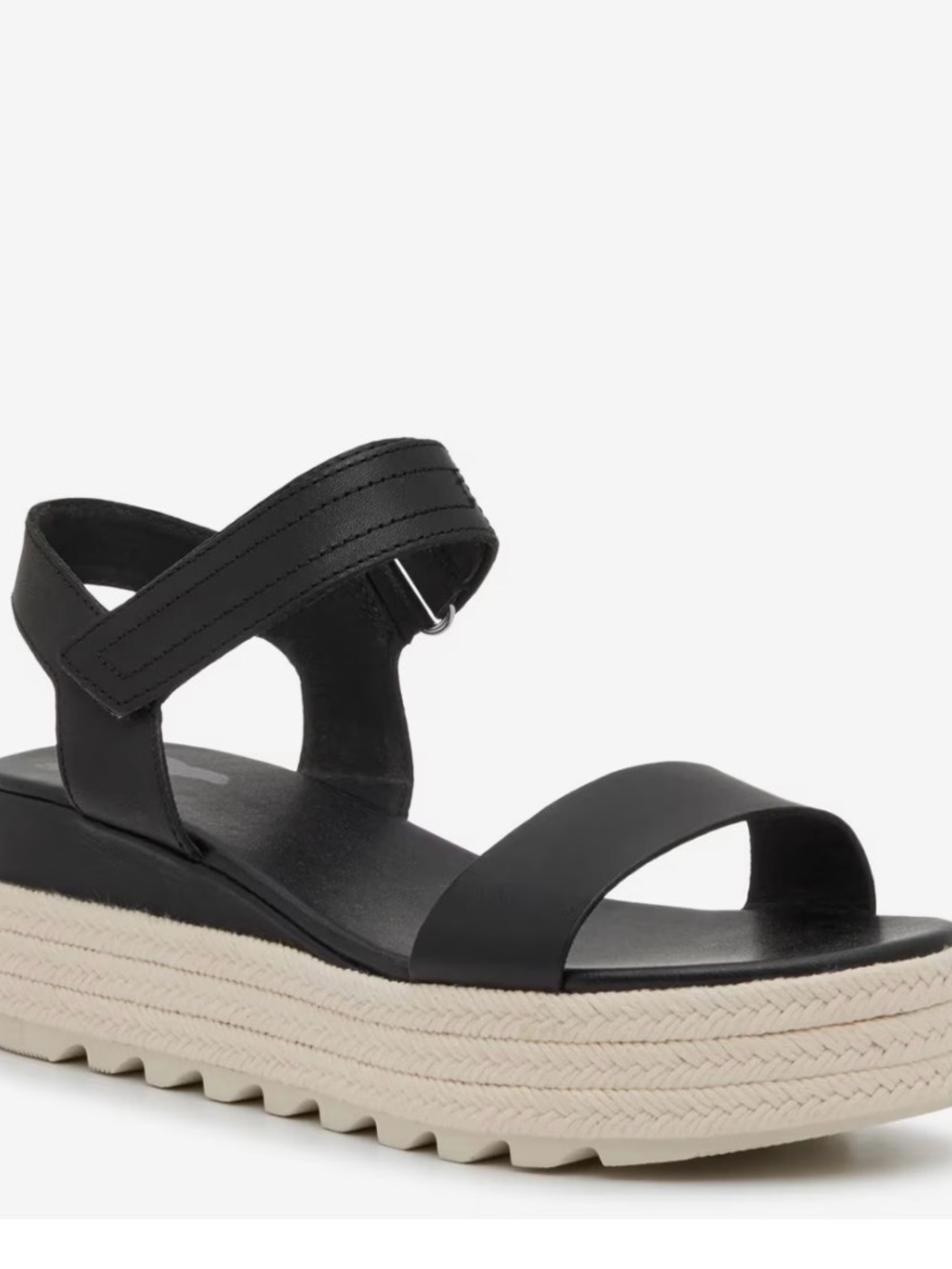 Sorel Black Platform Cameron Sandal